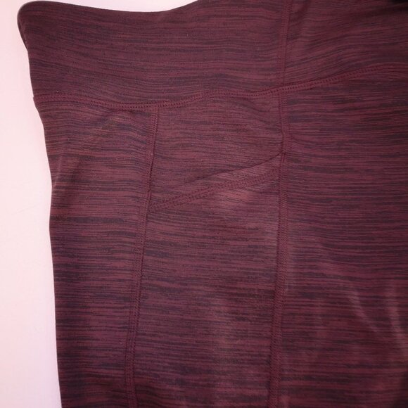Shambhala Live In Warmth High Rise Size Large Burgundy Leggings - Picture 7 of 11